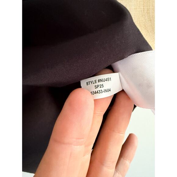 Madewell | NWT | Poplin Shirred Button-Up Shirt in Jet Black | Sz M - Picture 9 of 11